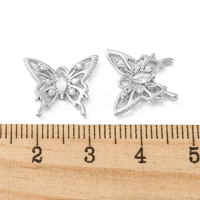 Hollow Brass Micro Pave Cubic Zirconia Pendants KK-H460-51P-1