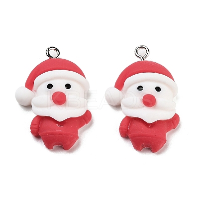 Christmas Theme Opaque Resin Pendants RESI-N039-107-1