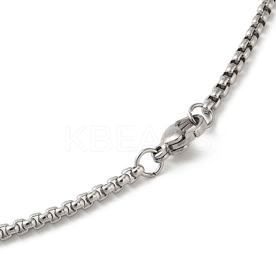 Moon Phase with Trinity Knot Pendant Necklaces LS-NJEW-A023-05P-1