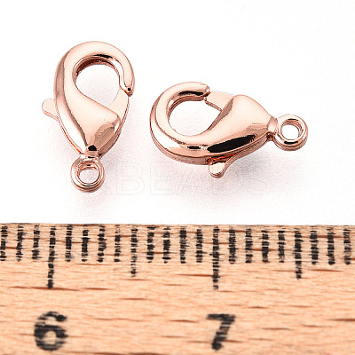 Brass Lobster Claw Clasps KK-YW0004-01A-RG-1