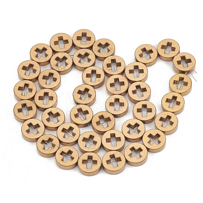 Electroplate Non-magnetic Synthetic Hematite Beads Strands G-T061-107F-1
