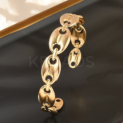 304 Stainless Steel Cuff Bangles for Women BJEW-B120-04G-01-1