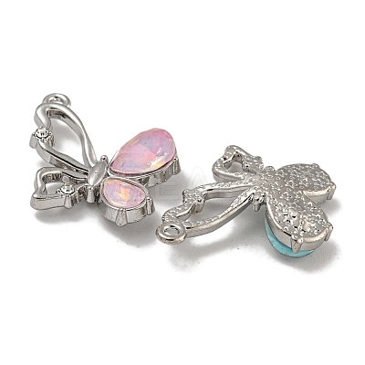 Rack Plating Alloy Rhinestone Pendants PALLOY-F312-16P-1