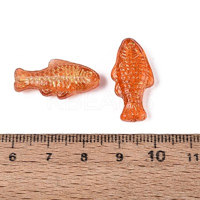 Baking Paint Transparent Glass Beads DGLA-N018-22E-1