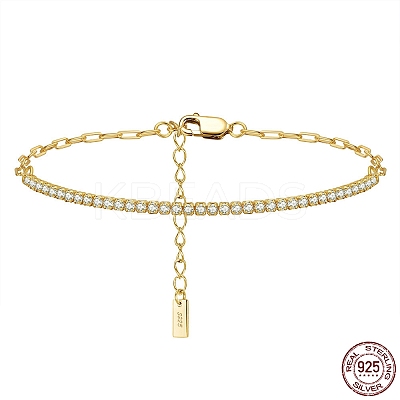 Clear Cubic Zirconia Tennis Bracelets BJEW-I314-009A-1