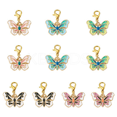 Alloy Enamel Pendant Decorations HJEW-TAC0042-1