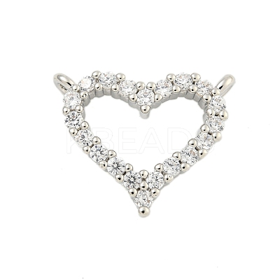 Rack Plating Brass Micro Pave Clear Cubic Zirconia Charms KK-U021-03P-1