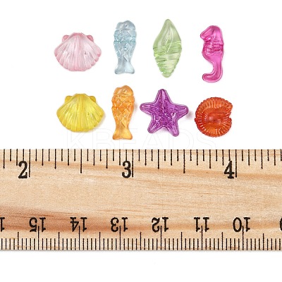 250Pcs 50G Transparent Acrylic Beads TACR-FP0001-04-1