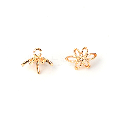 6-Petal Brass Bead Caps KK-WH0042-11-1