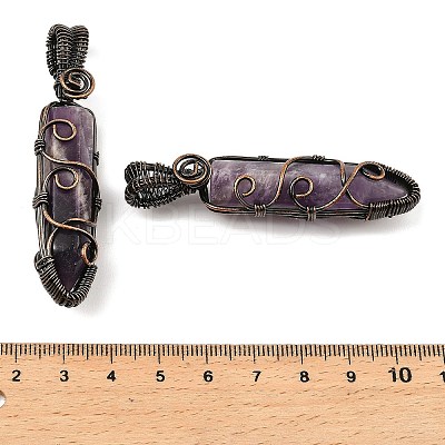 Natural Amethyst Pendants G-K338-28R-06-1