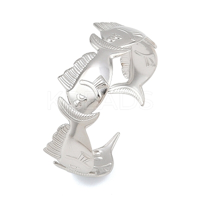304 Stainless Steel Cuff Bangles for Women LS-BJEW-P372-01P-1