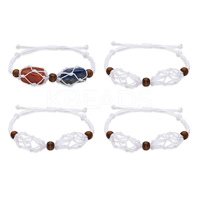 4Pcs Nylon Braided Bracelet BJEW-SZ0002-48C-1
