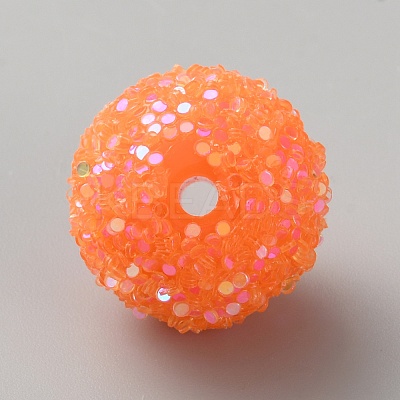Opaque Acrylic Glitter Beads FIND-CJC0010-111A-07-1