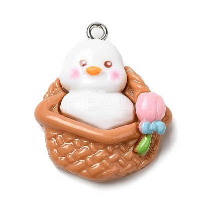 Cute Opaque Resin Pendants RESI-L038-07P-01-1