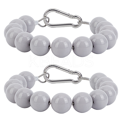 2Pcs Acrylic & Resin Flagpole Fastening Bead Rope Safety Ring AJEW-AN0007-39-1