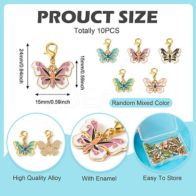 Alloy Enamel Pendant Decorations HJEW-TAC0042-1