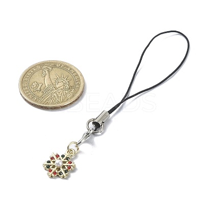 Alloy Enamel Mobile Straps HJEW-JM01474-1