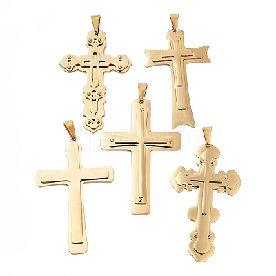 Ion Plating(IP) 304 Stainless Steel Big Pendants STAS-I002-M06-G-1