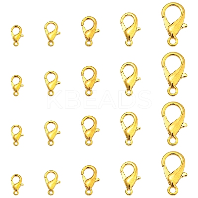 100Pcs 5 Styles Zinc Alloy Lobster Claw Clasps FIND-YW0006-16-1