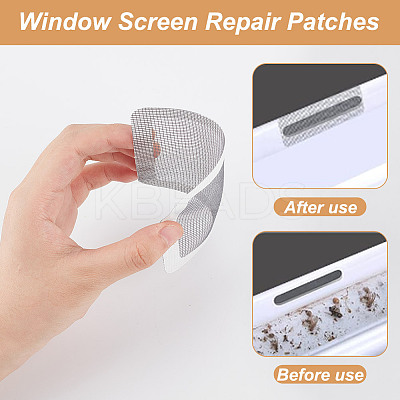 28Pcs 4 Styles Self-adhesive Plastic Window Screen Repair Patches DIY-DR0001-51-1
