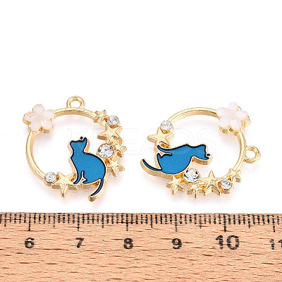 Alloy Crystal Rhinestone Pendants LS-X-ENAM-S120-002B-1