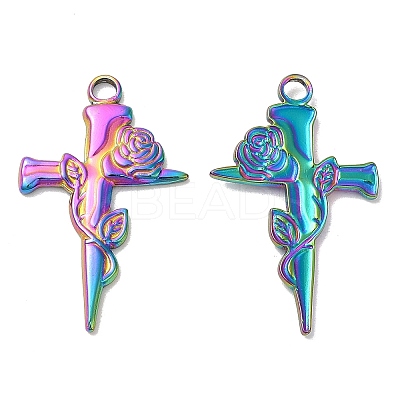 Ion Plating(IP) 304 Stainless Steel Pendants STAS-L020-028RC-1