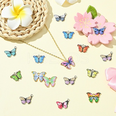 40Pcs Alloy Enamel Pendants ENAM-YW0005-25A-1