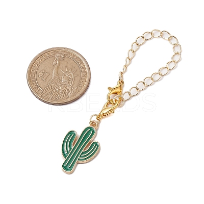 3Pcs 3 Styles Cactus Alloy Enamel Cup Charms HJEW-JM02163-1