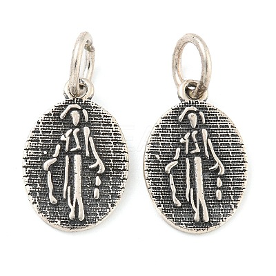 925 Thai Sterling Silver Religious Medal Pendants STER-NH0001-68AS-1