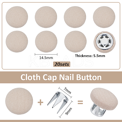 Cotton Cap Top Buttons BUTT-BC0001-13C-1