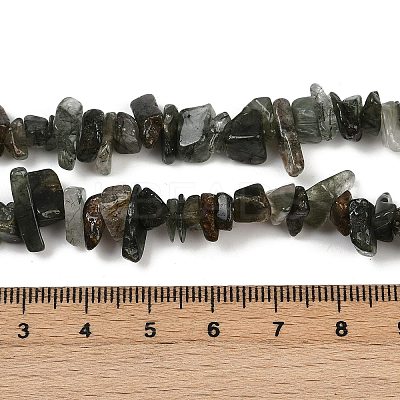 Natural Green Rutilated Quartz Beads Strands G-Q060-C03-1
