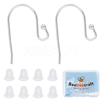 Wholesale Beebeecraft 10 Pairs 925 Sterling Silver Earring Hooks 