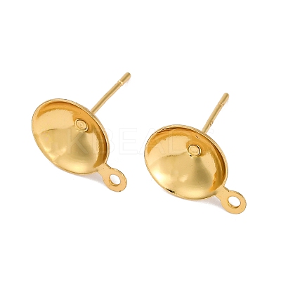 304 Stainless Steel Stud Earring Findings STAS-S151-01G-C-1