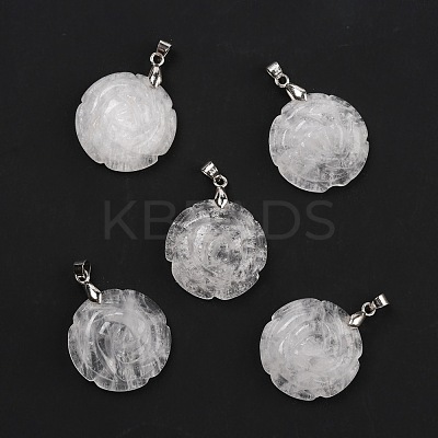 Natural Quartz Crystal Pendants G-I319-02P-09-1