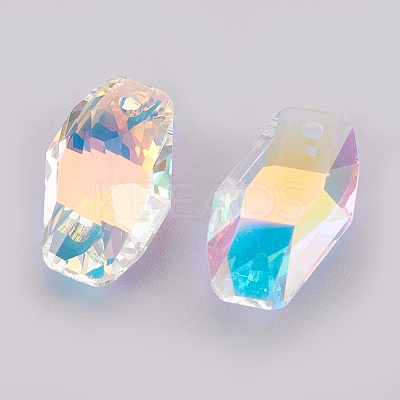 K9 Glass Rhinestone Pendants GLAA-K034-C02-A-1