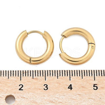 Ion Plating(IP) 304 Stainless Steel Huggie Hoop Earrings X-EJEW-F111-16mm-G-1
