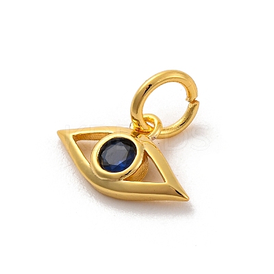 Brass Micro Pave Cubic Zirconia Charms KK-U033-21G-01-1