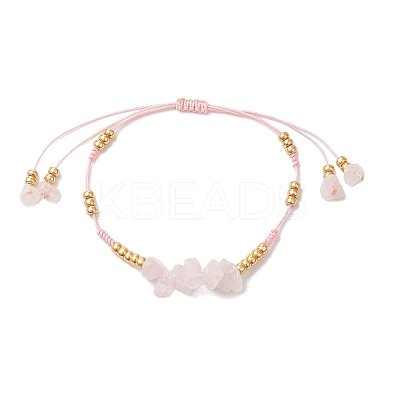 Synthetic & Natural Mixed Gemstone Chip & MIYUKI Round Rocailles Beads Braided Bead Bracelets BJEW-MZ00252-1