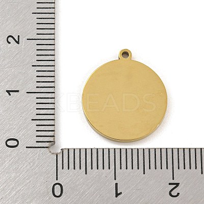 316 Surgical Stainless Steel Enamel Pendants STAS-M073-18A-03G-1