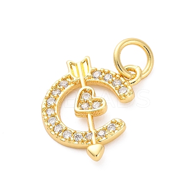 Brass Micro Pave Cubic Zirconia Pendants KK-D325-46G-1