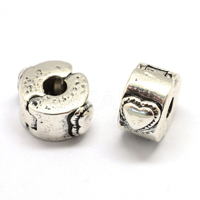 Alloy European Style Clasps PDLC-R001-22AS-1