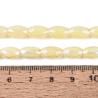 Anti-Tarnish Electroplate Glass Beads Strands EGLA-Q130-02A-09-1