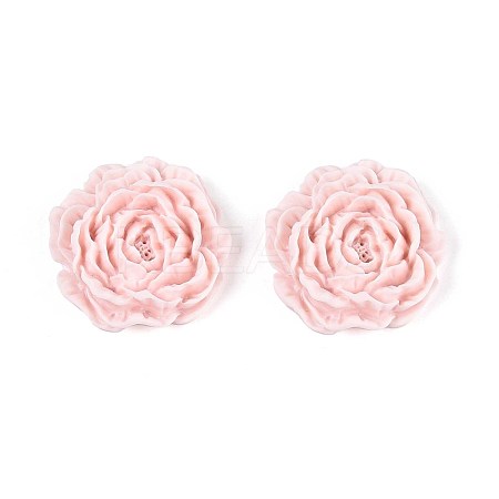 Flower Opaque Resin Cabochons CRES-T025-28C-01-1