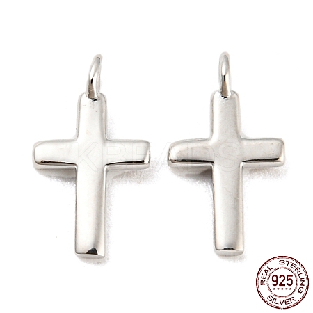 Rhodium Plated 925 Sterling Silver Charms LS-STER-Q190-07P-1