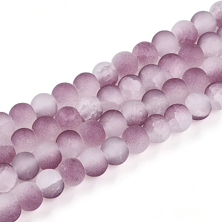 Crackle Glass Beads Strands GLAA-N009-6mm-05-1