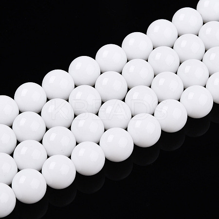 Baking Paint Opaque Glass Beads Strands GLAA-T032-P10mm-02-1