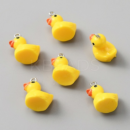 Opaque Resin Pendants RESI-WH0029-12P-01-1