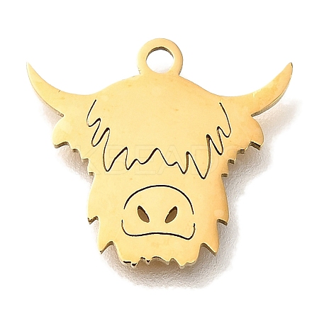 201 Stainless Steel Pendants STAS-R136-10G-1