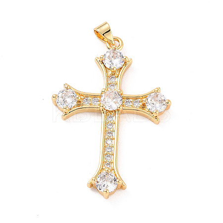5Pcs Rack Plating Brass Micro Pave Cubic Zirconia Pendants ZIRC-SZ0003-72-1