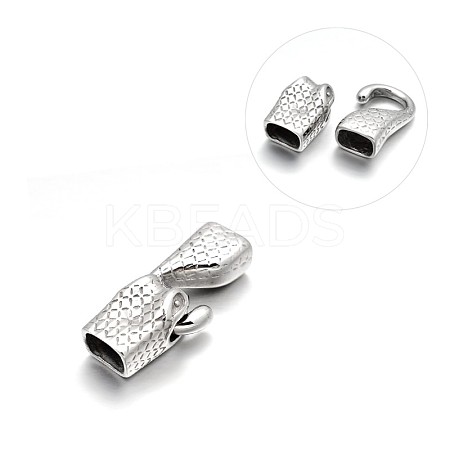 Tarnish Resistant Snake Head 304 Stainless Steel Hook and S-Hook Clasps Sets LS-STAS-N076-03-1